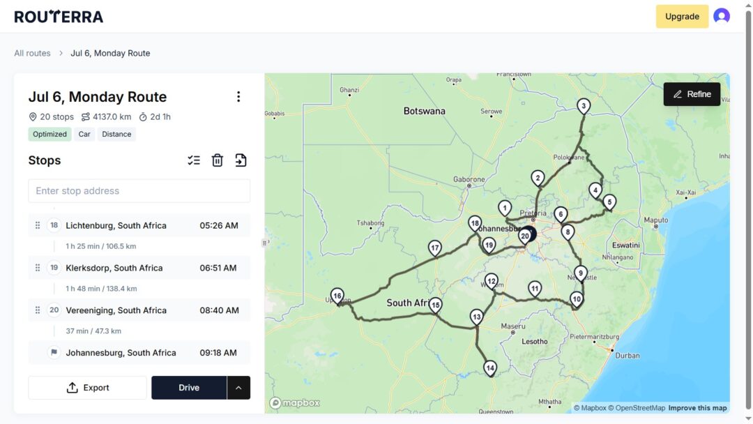 See how we used RWS and ROUTERRA for optimized route planning for regional and remote area boxed bicycle deliveries in South Africa.
